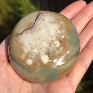 Large Polychrome Jasper Palm Stone